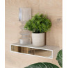 TRE MENSOLE SPECCHIO 15 30 45 CM BIANCO