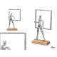 SOPORTE DECORACION HOMBRE MARCO PLATEADO