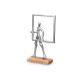 SILVER FRAME MAN DECORATION STAND