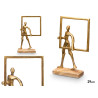 GOLDEN FRAME MAN DECORATION STAND