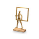 SUPPORT DÉCORATION HOMME CADRE DORÉ