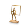 GOLDEN FRAME MAN DECORATION STAND