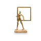 SUPPORT DÉCORATION HOMME CADRE DORÉ