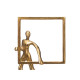 GOLDEN FRAME MAN DECORATION STAND