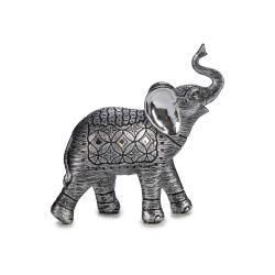 ELEPHANT RESINE GRAND ARGENT