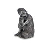 BOUDDHA ASSIS LATERAL RESINE ARGENT GR