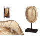 CARAPACE DE TORTUE AVEC BASE EN OR