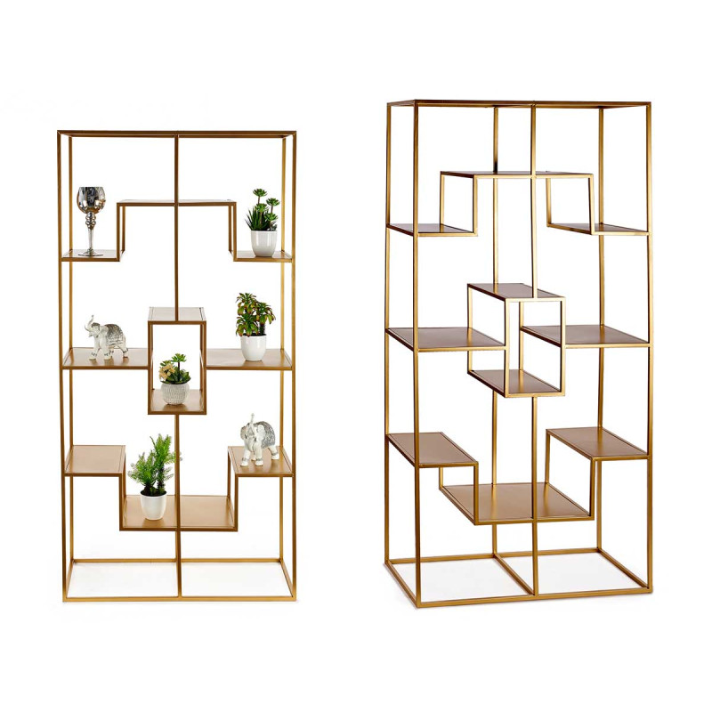LIBRERIA METALLO GEOMETRIC 1X2M DORATO