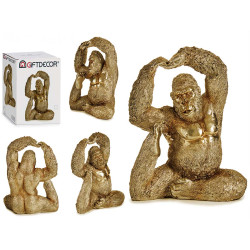 GORILA YOGA PE PARA CIMA DOURADO 