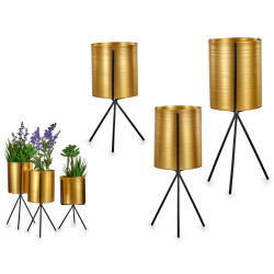 CONJ 3 SUPORTES VASOS METAL SUPORTE MINI