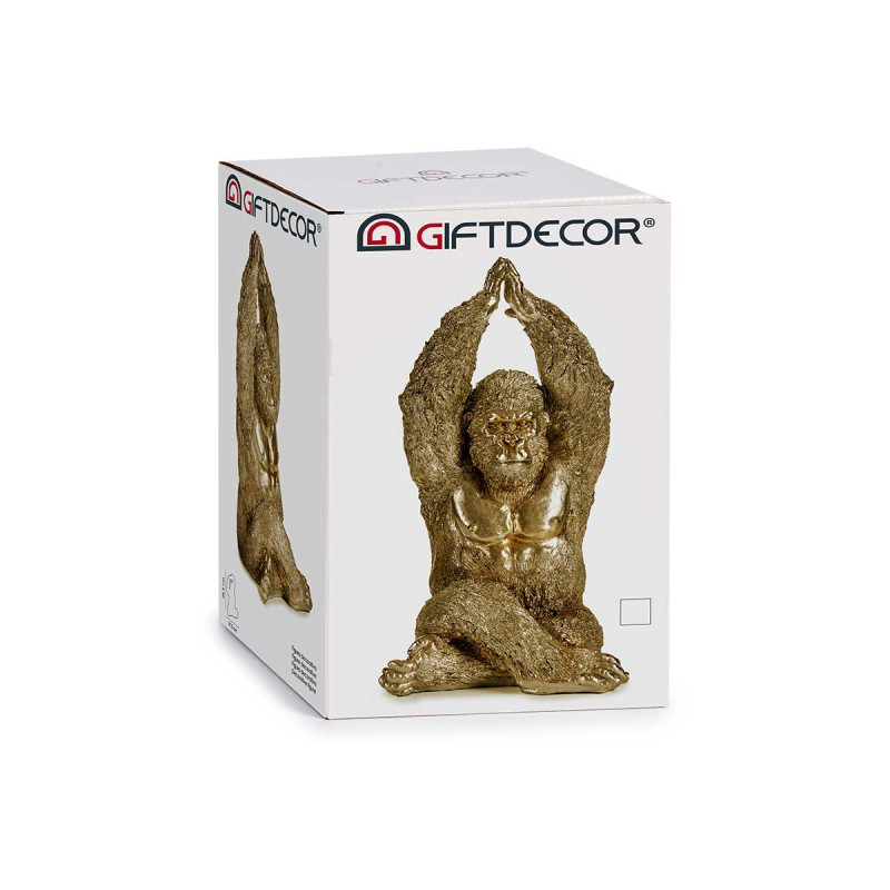 GORILLA YOGA MANI VERSO L'ALTO DORATO
