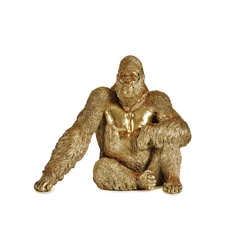 GORILLA SEDUTO DORATO