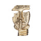 FIGURA METALLO SILENZIO ORO SUPPORTO LEGNO