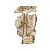 FIGURINE MÉTAL SILENCE OR AVEC SUPPORT EN BOIS