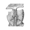 FIGURA METALLO SILENZIO ARGENTO SUPPORTO LEGNO