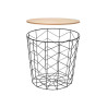 STEEL SIDE TABLE BLACK WOOD TOP ASSORTMENT 2