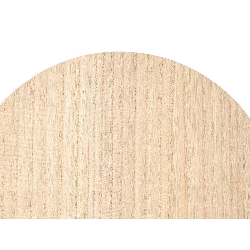 MESA AUXILIAR ACERO TAPA MADERA NEGRA 39X38CM