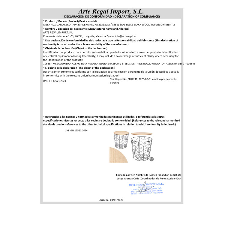 TABLE AUXILIAIRE ACIER PLATEAU BOIS NOIR ASRT 2  