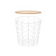 TABLE AUXILIAIRE ACIER PLATEAU BOIS BLANC ASRT 2  