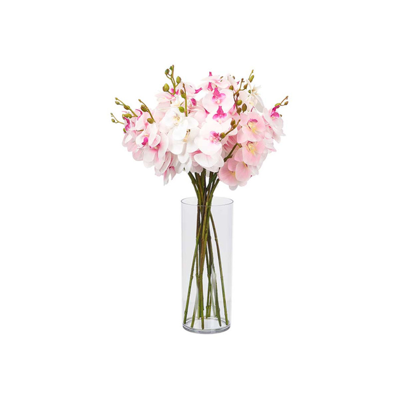 CYLINDRICAL ACRYLIC APARENZA VASE 12X30CM 