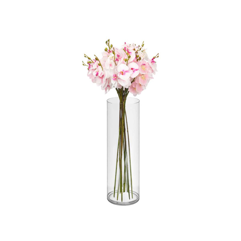 CYLINDRICAL ACRYLIC APARENZA VASE 12X40CM