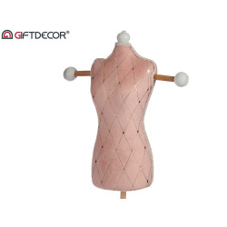 PINK VELVET JEWELLERY HOLDER MANNEQUIN DIAMONDS