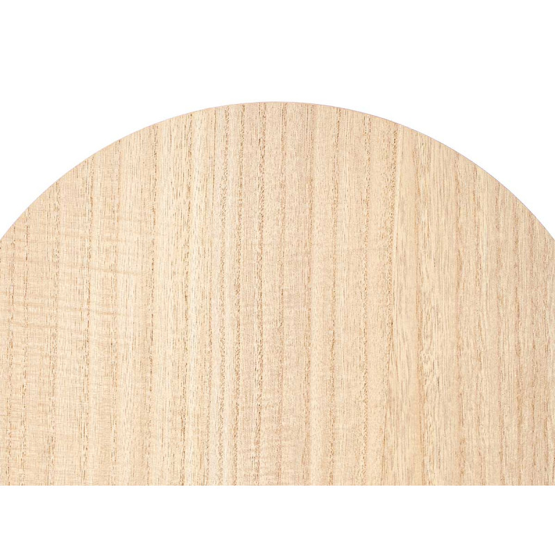 TAVOLO AUSILIARE ACCIAIO TOP LEGNO NERO 44X54CM