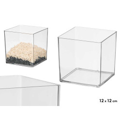 VASO ACRILICO QUADRATO APARENZA 12X12CM