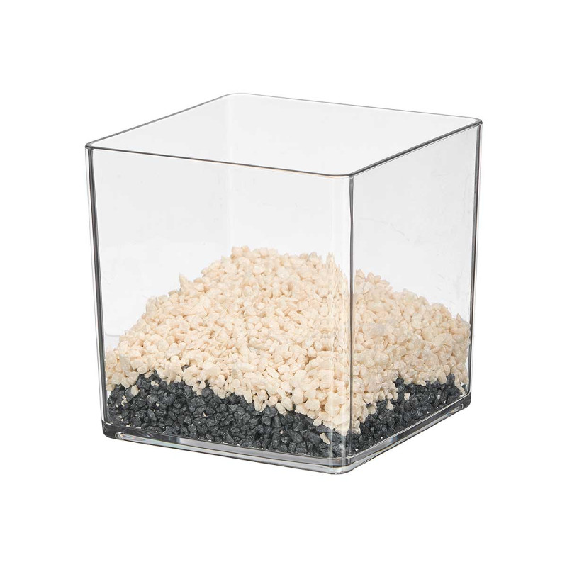 VASO ACRILICO QUADRATO APARENZA 12X12CM