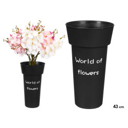 VASO FIORISTA NERO 43CM