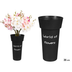 JARRON FLORISTA NEGRO 35CM