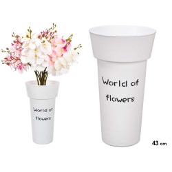 JARRON FLORISTA BLANCO 43CM