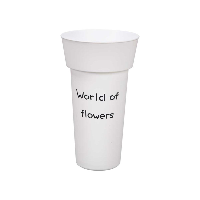 FLOWER VASE WHITE 43CM
