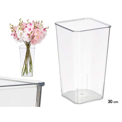 VASO QUADRADO ACRILICO 30CM