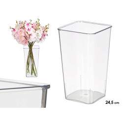 VASO ACRILICO QUADRADO APARENZA 24,5CM