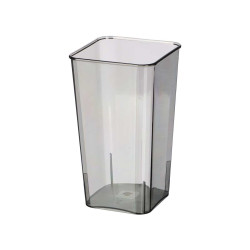 VASE CARRÉ ACRYLIQUE GRIS 30CM