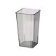 SQUARED ACRYLIC FLOWER APARENZA VASE GREY 30CM