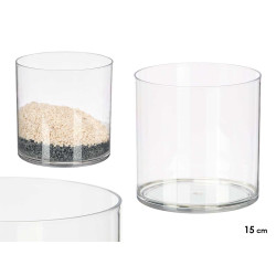 CYLINDRICAL ACRYLIC APARENZA VASE 15X15CM