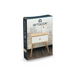 SMALL SIDE TABLE WITH DRAWER WHITE 