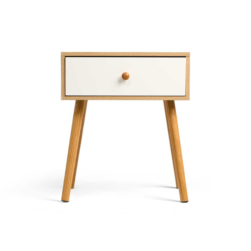MESITA AUXILIAR CAJON BLANCO