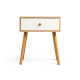SMALL SIDE TABLE WITH DRAWER WHITE 