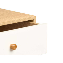 MESA DE APOIO BRANCA COM GAVETA