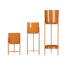 SET OF 3 STANDING BEIGE POTS