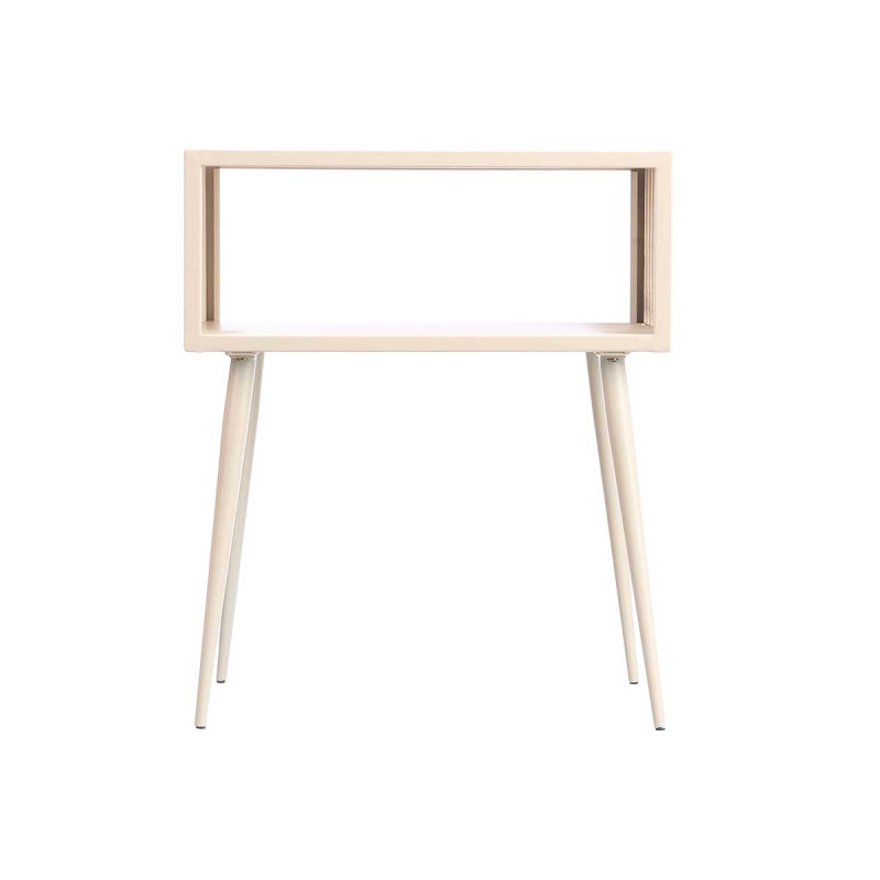 BEIGE RECTANGULAR SIDE TABLE