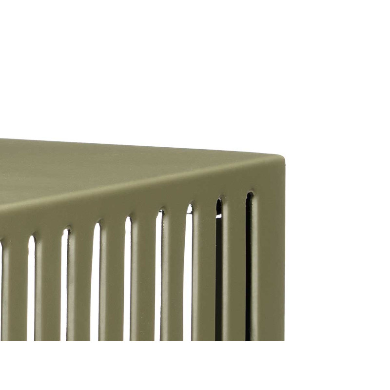 GREEN RECTANGULAR SIDE TABLE