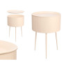 TAVOLINO LATERALE ROTONDO CON BASE BEIGE
