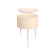 TAVOLINO LATERALE ROTONDO CON BASE BEIGE