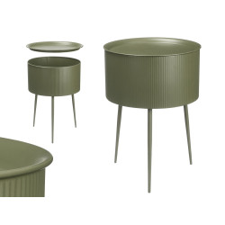MESA AUXILIAR REDONDA BASE VERDE