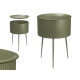 TAVOLINO LATERALE ROTONDO CON BASE VERDE