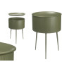 TAVOLINO LATERALE ROTONDO CON BASE VERDE